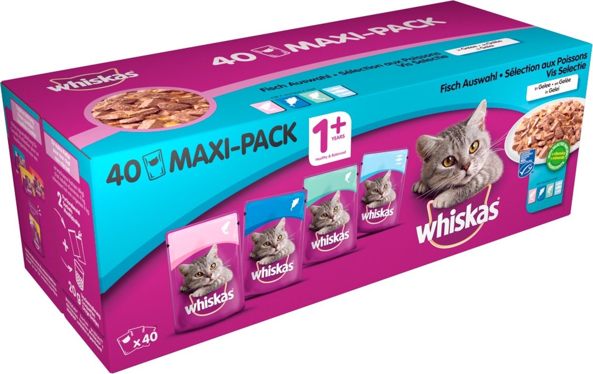  Whiskas Maxi Pack Ragout In Gelee 40x85g