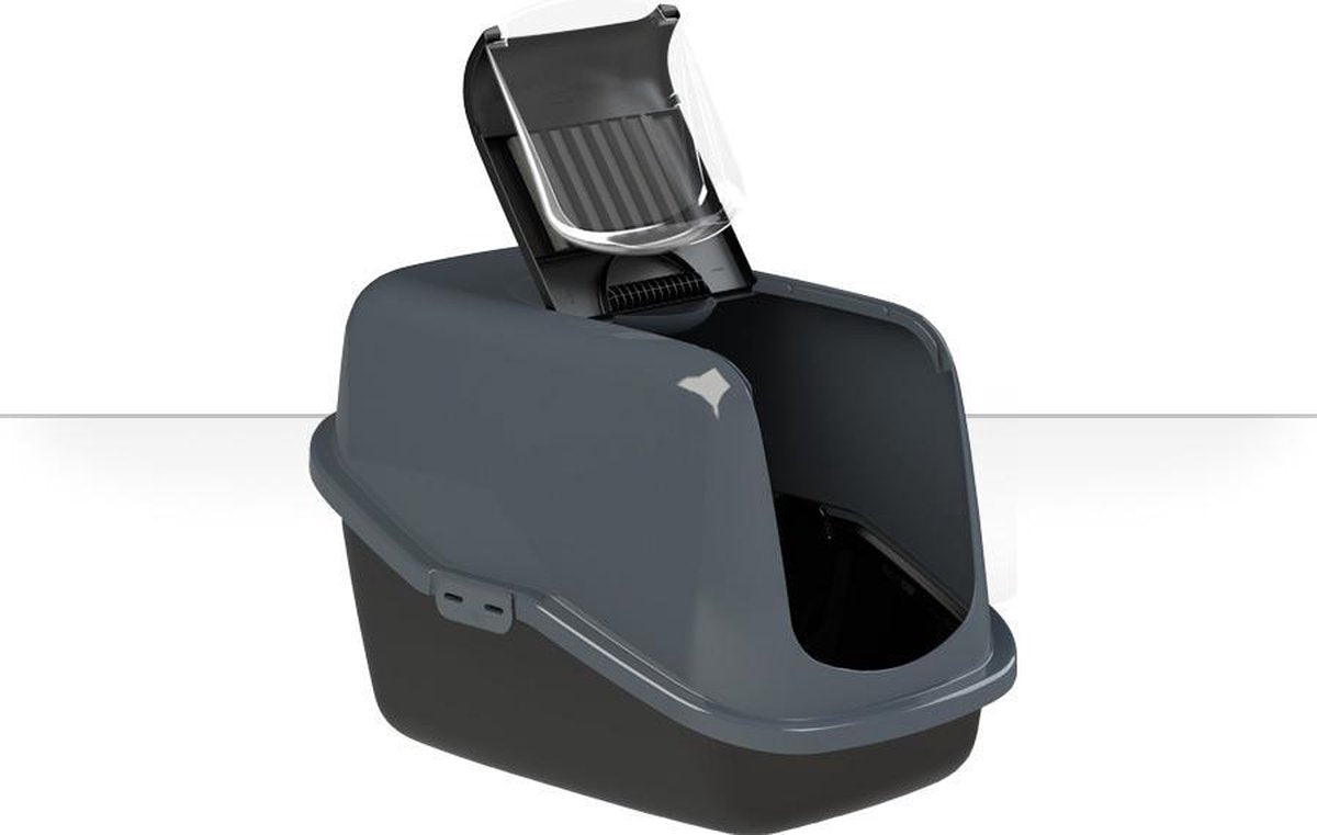  PeeWee EcoHus Kattenbak - Antraciet - 56 X 39 X 38 Cm