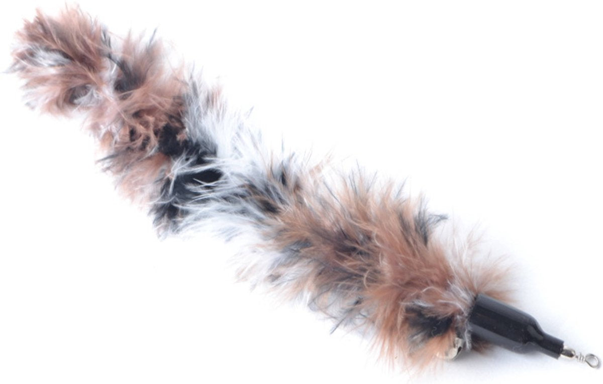  FUZLY - Kattenspeelgoed - Hengel Met Veer - Hengel Met 5 Opzetstukjes - Kattenspeeltjes - Bewegend Kattenspeelgoed- Kattenspeeltjes Intelligentie - Kattenhengel - Kattenspeeltje Interactief