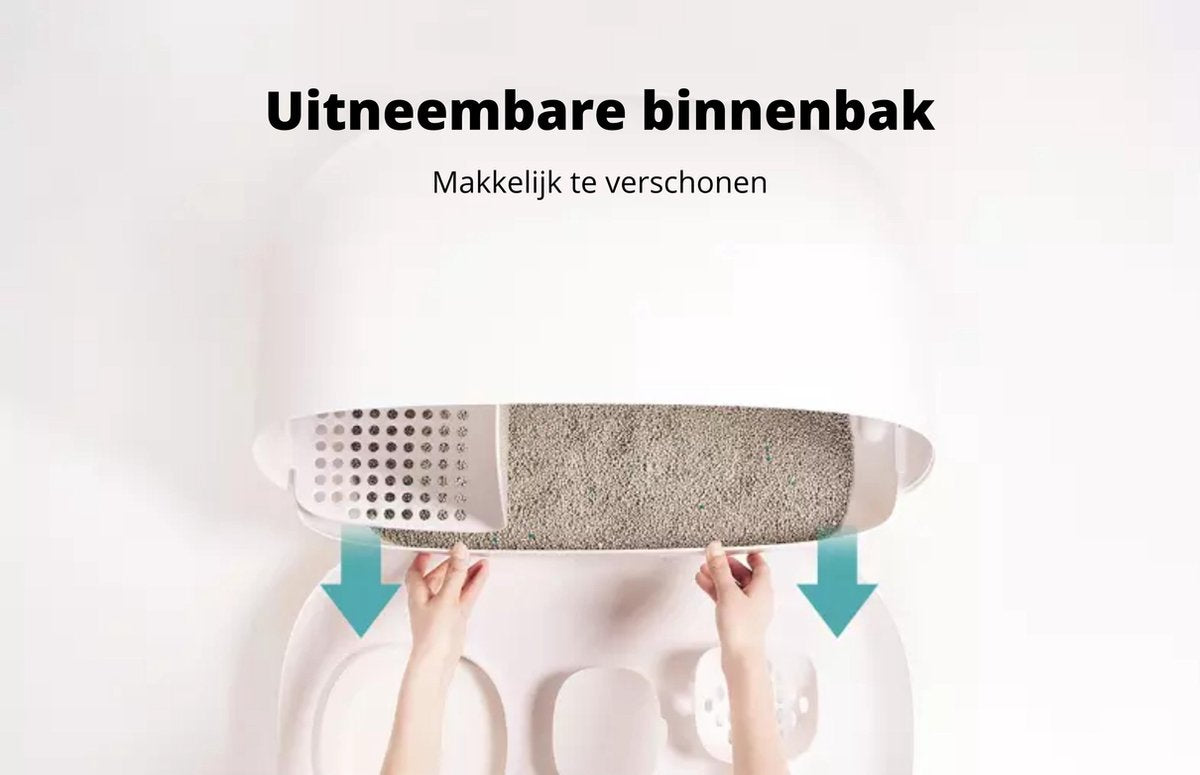  MakeSure Kattenbak Met Lade - Groen - 60 X 38 X 45 Cm - Design