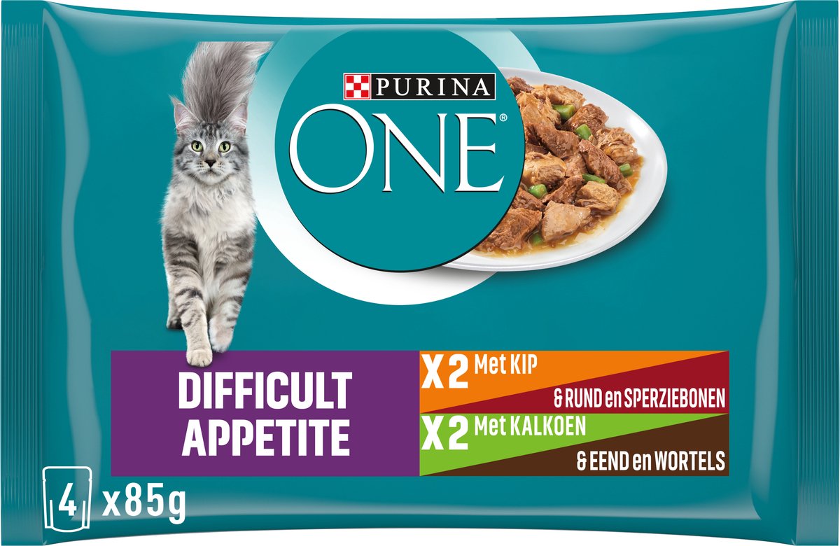  Purina ONE Difficult Appitite Kip - Kattenvoer - 48 X 85g