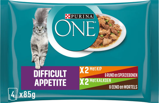  Purina ONE Difficult Appitite Kip - Kattenvoer - 48 X 85g