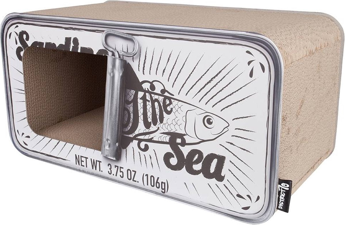  District 70 SARDINE - Design Katten Krabmeubel Van Gerecycled Karton - Zwart, Wit Of Perzik - Afmeting 60x30x30 Cm - Perzik