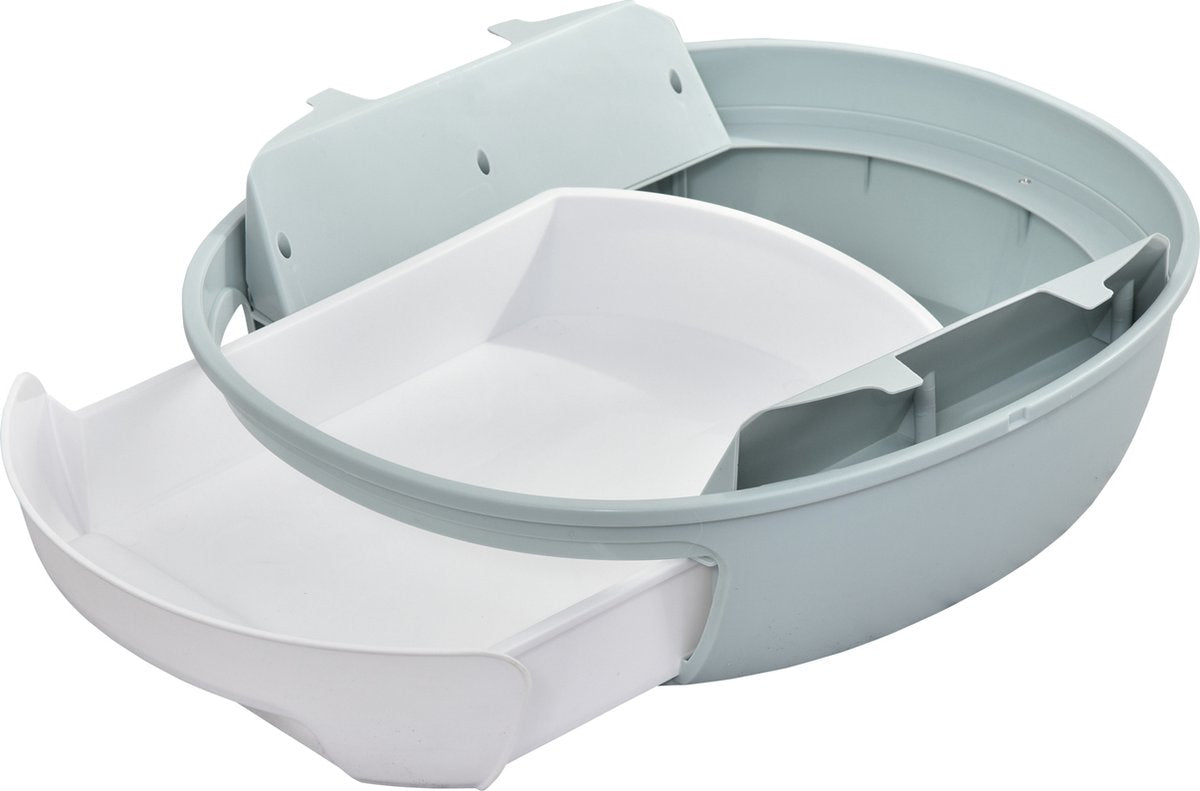  PawHut Kattentoilet Kattenbak Dakraam Bodembak Schep Draagbaar PP ABS D31-012