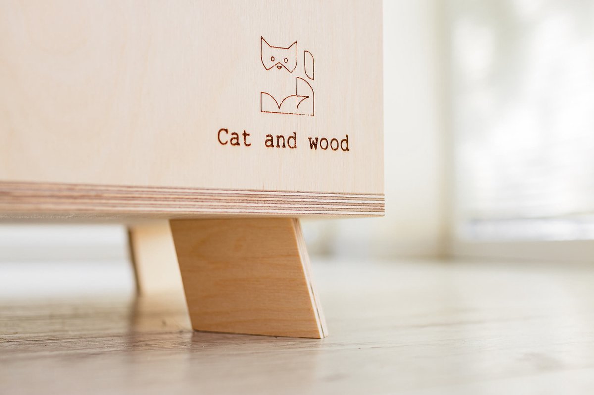  Catandwood Kattenhuis - Kattenbakcontainer - Kattenbak Ombouw - Hout