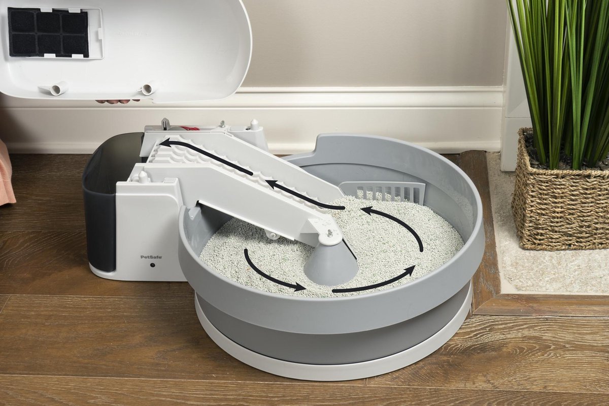  Zelfreinigende Kattenbak - PetSafe Simply Clean - Fluisterstil Met Koolstoffilter Tegen Geurtjes