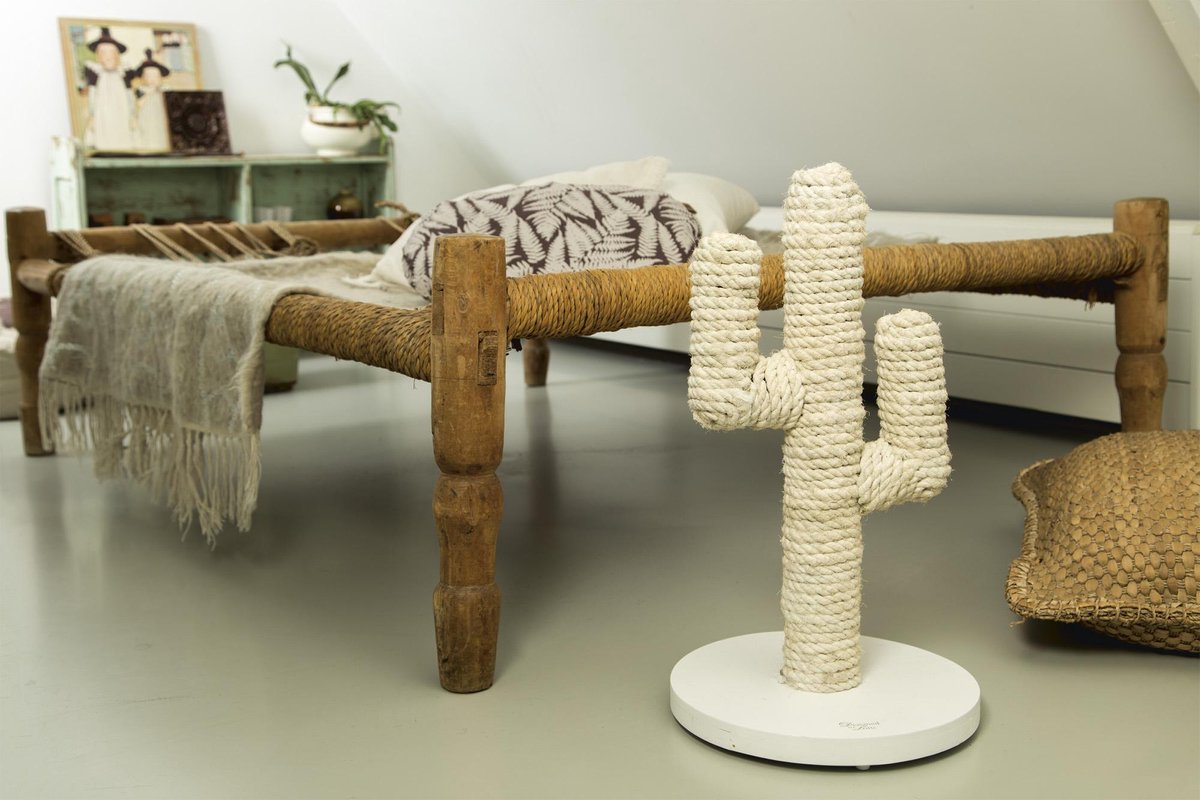  Designed By Lotte Houten Cactus - Krabpaal - Taupe - 35 X 35 X 60 Cm