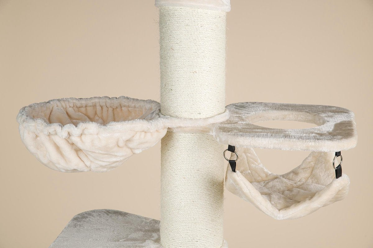 Krabpaal Plafondhoog Voor Grote Katten Maine Coon Tower Crown Crème Beige Van RHRQuality