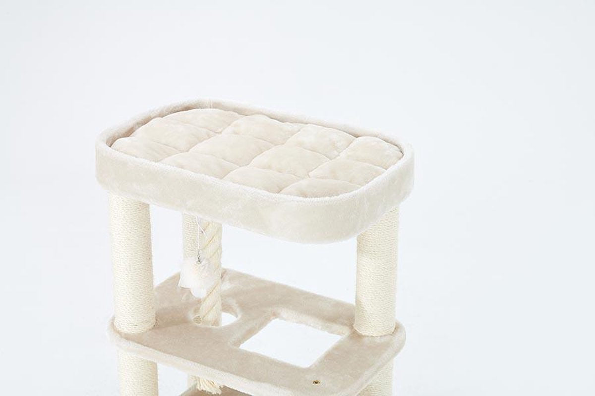  Petrebels Villa 100 Krabpaal - Creme - Modern - Stabiel - Meerdere Katten