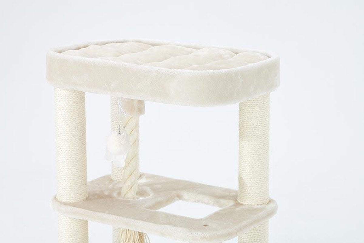  Petrebels Villa 100 Krabpaal - Creme - Modern - Stabiel - Meerdere Katten