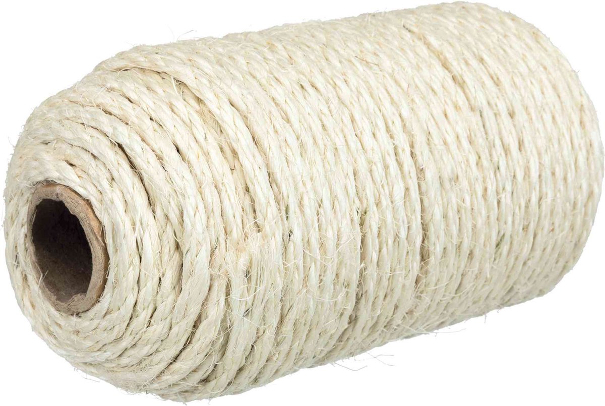  Trixie - Sisal Touw Voor Krabpalen - Op Rol - 4-6mmX50 M