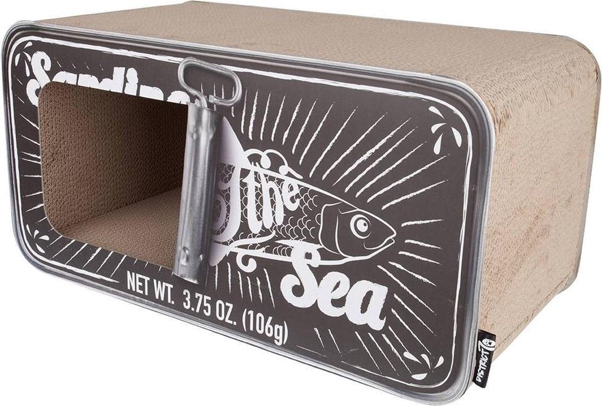  District 70 SARDINE - Design Katten Krabmeubel Van Gerecycled Karton - Zwart, Wit Of Perzik - Afmeting 60x30x30 Cm - Perzik