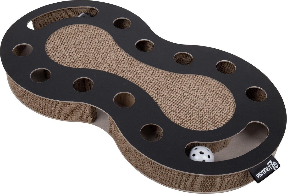  Interactief Design Krabspeelgoed Voor Katten Van Duurzaam Karton - District 70 SNAKE - Zwart