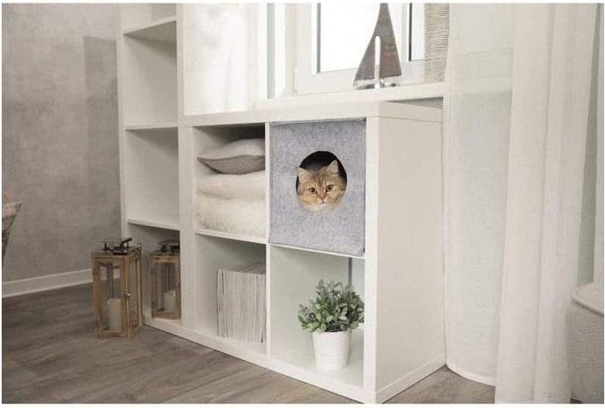  Trixie Kattenmand Iglo Anton Grijs - 33X33X37 CM