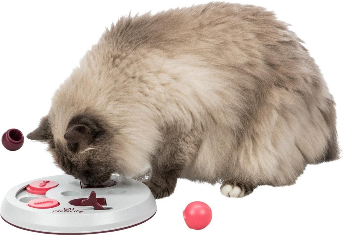  Trixie Cat Activity Flip Board Bes / Roze / Lichtgrijs 23x23 Cm