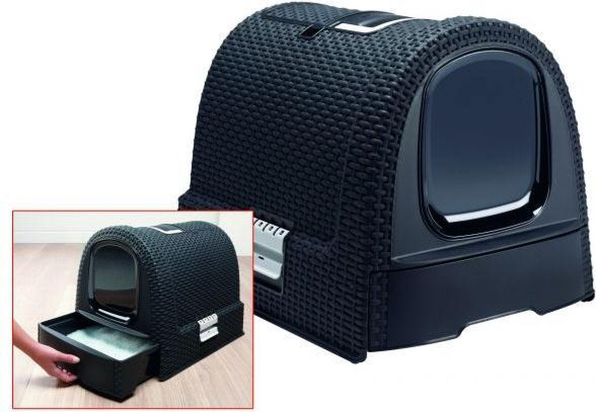  Curver Kattenbak - Antraciet - 51 X 38,5 X 39,5 Cm