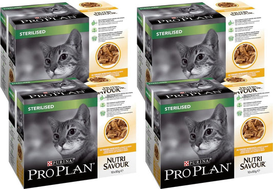  Pro Plan Cat NutriSavour Sterilised Multipack - Kattenvoer - Kip 40x85 G