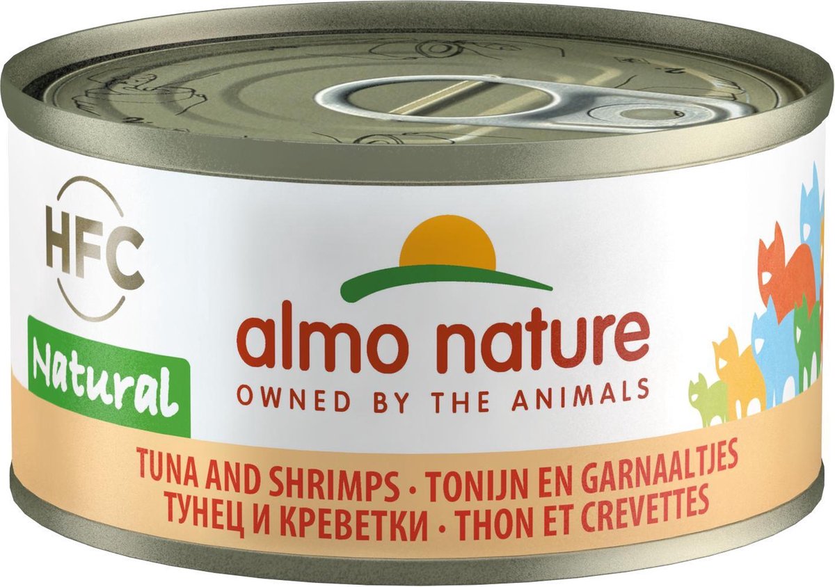  Almo Nature Natvoer Voor Katten - HFC Natural - 24 X 70g - Kip En Tonijn - 24 X 70 Gram