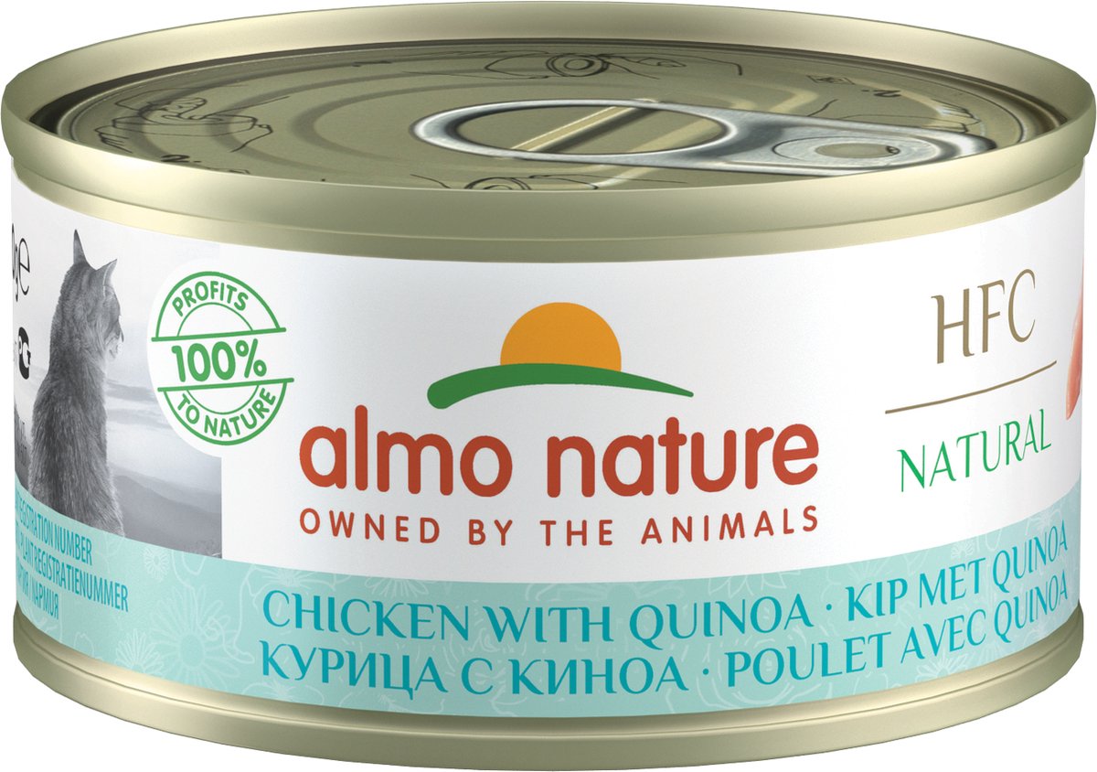  Almo Nature Natvoer Voor Katten - HFC Natural - 24 X 70g - Kip En Tonijn - 24 X 70 Gram
