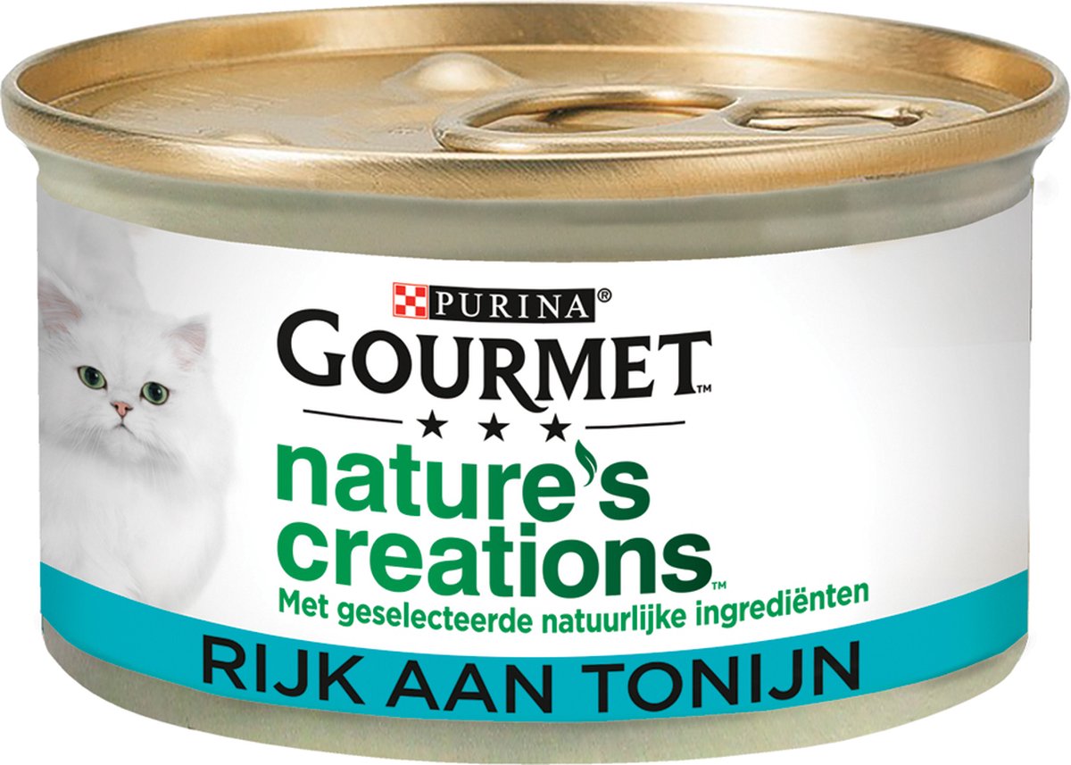  Gourmet Nature's Creations - Kattenvoer Natvoer - Tonijn - 24 X 85 Gr
