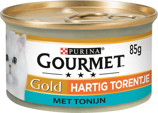  Gourmet Gold Hartig Torentje - Kattenvoer Natvoer - Tonijn - 24 X 85 Gr
