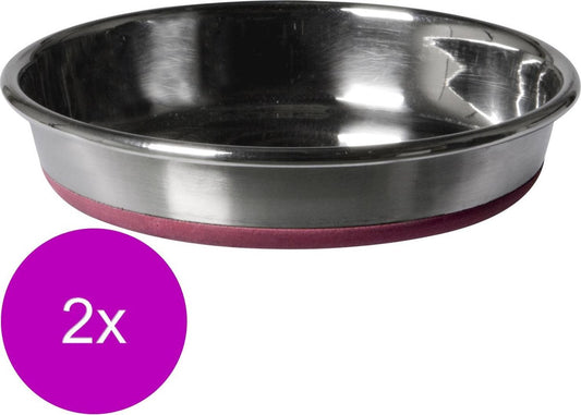  Adori Durapet Rvs Bak Non-Slip - Kattenvoerbak - 2 X 13 Cm Kat