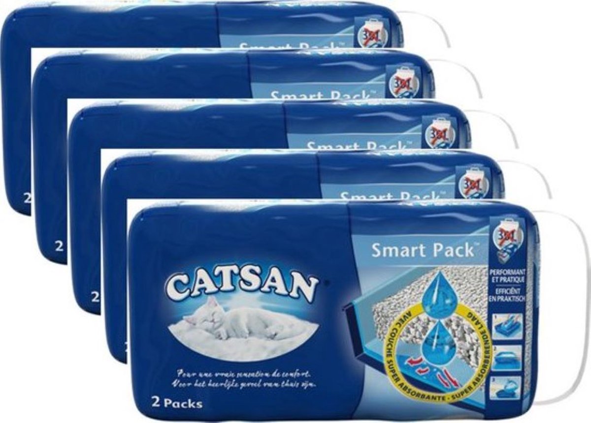  Catsan Smartpack - Kattenbakvulling - 5x8l