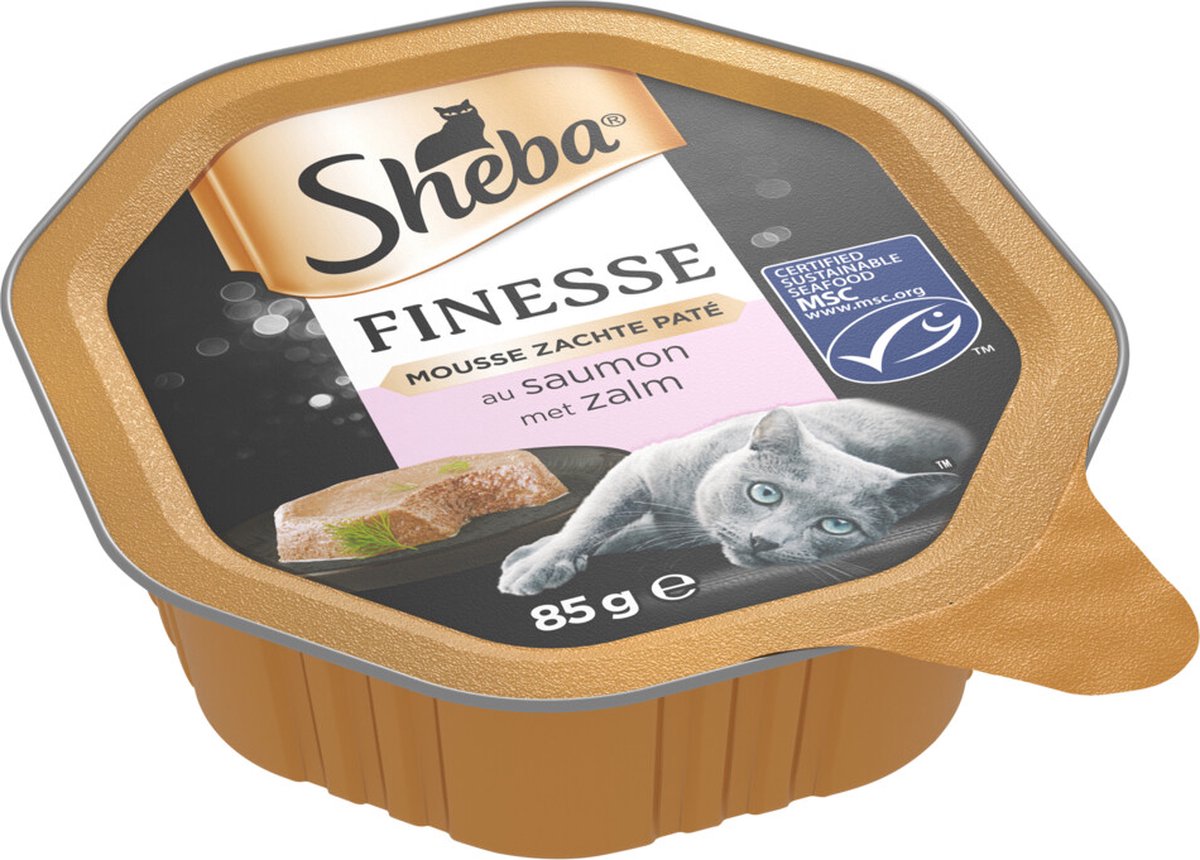  Sheba Finesse - Katten Natvoer - Mousse - Zalm - 22 X 85 Gr