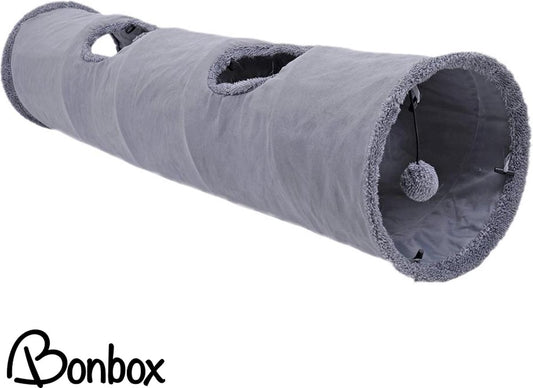  Bonbox Shop - Kattentunnel - 130 CM - Katten Speelgoed - Kitten - Spelen- Speeltunnel - Speelgoed Voor Katten