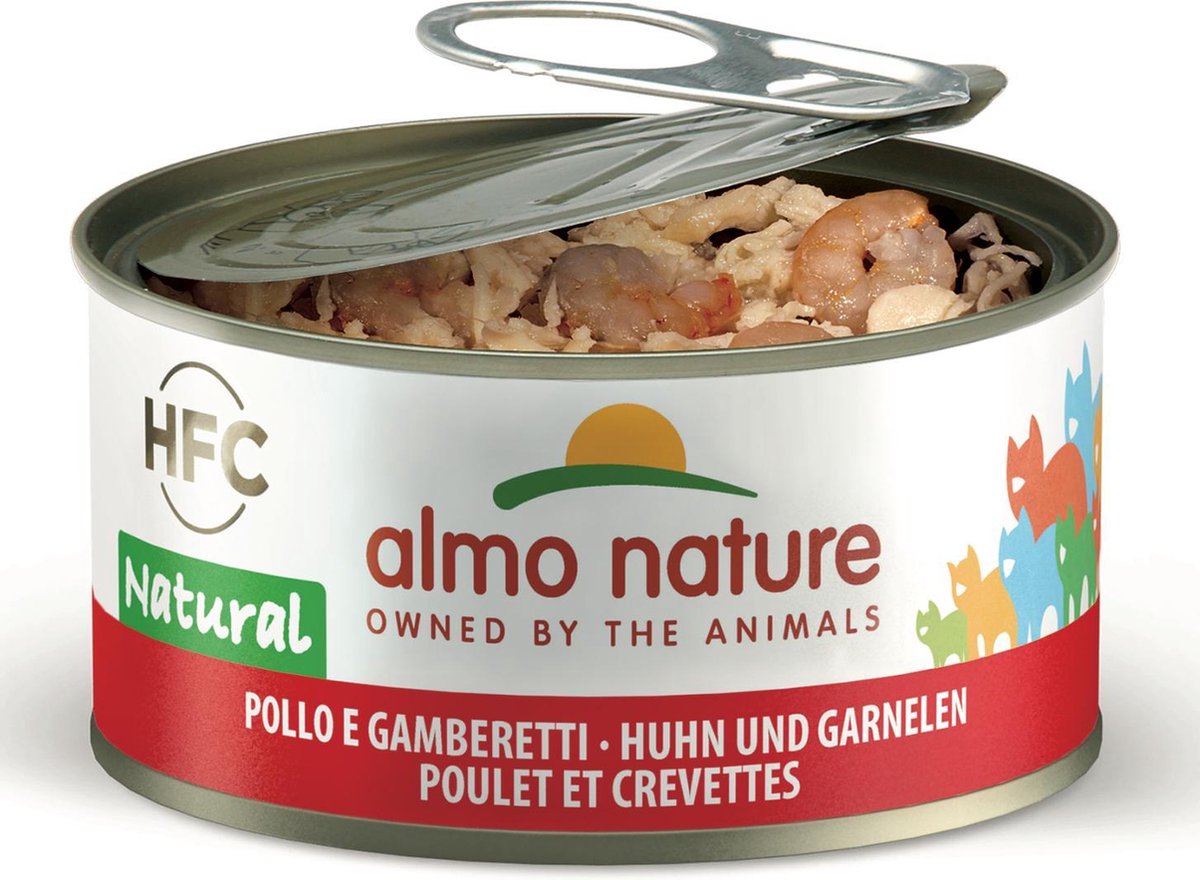  Almo Nature Natvoer Voor Katten - HFC Natural - 24 X 70g - Kip En Tonijn - 24 X 70 Gram