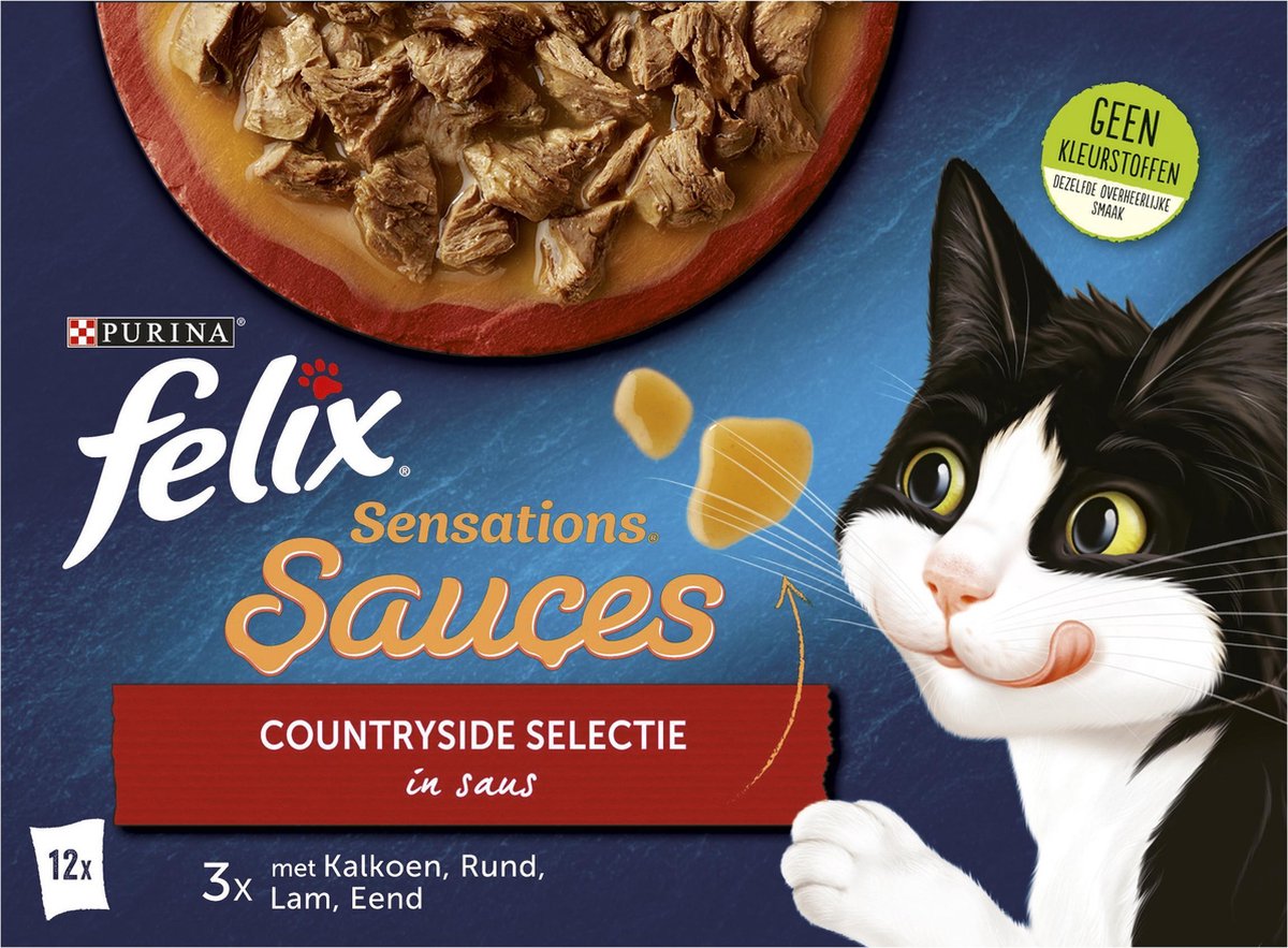  Felix Sensations Sauces Countryside Selectie In Saus - Katten Natvoer - 48 X 85g