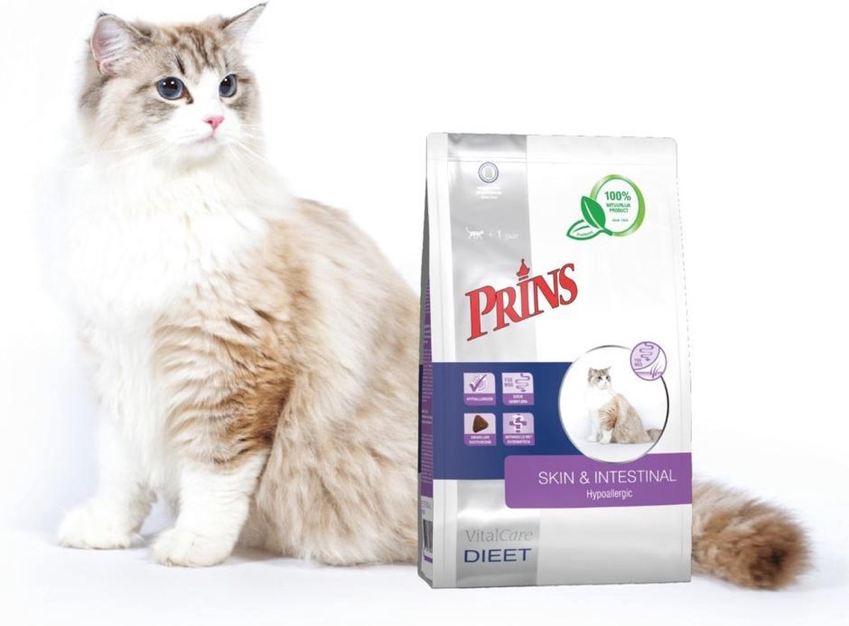  Prins VitalCare Diet Skin &amp; Intestinal Hypoallergeen Kattenvoer 1,5 Kg