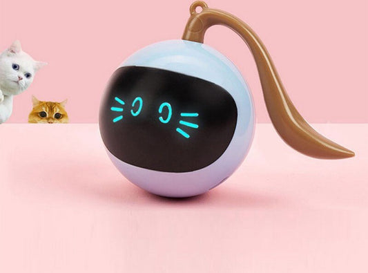  Otiume Interactieve Speelbal - Slimme Interactieve Jaag Speeltje Voor Katten - Kattenspeeltjes - Intelligente Jaagbal - AI -USB Oplaadbaar - LED - Blauw