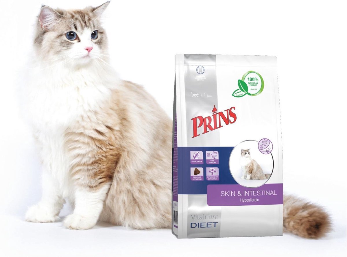  Prins VitalCare Dieetvoeding Skin &amp; Intestinal Hypoallergenic 5 Kg - Kat