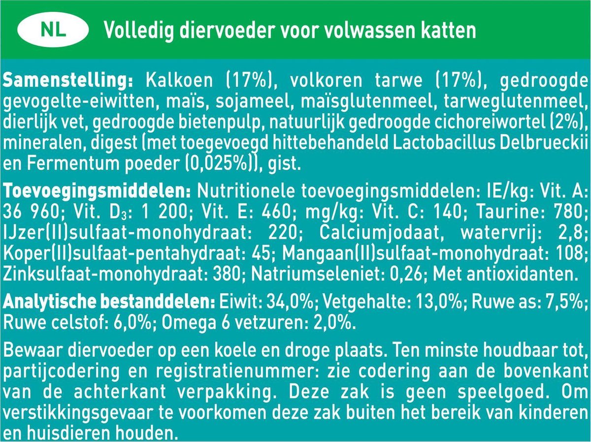 Purina One PURINA® ONE Indoor Rijk Aan Kalkoen &amp; Volkoren Granen Brokjes 1,5 Kg