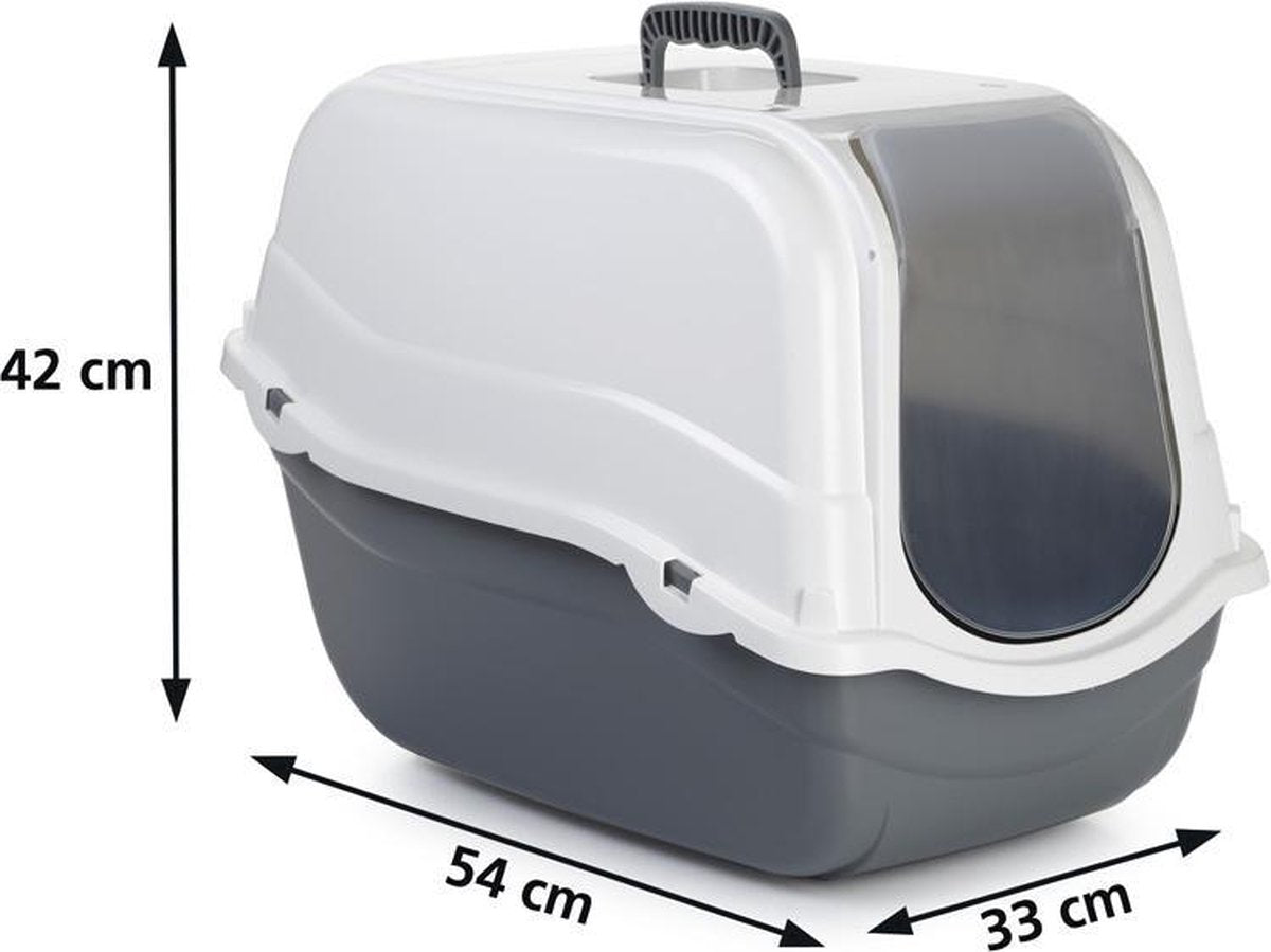  Beeztees Romeo - Kattenbak - Grijs/Wit - 57x39x41 Cm