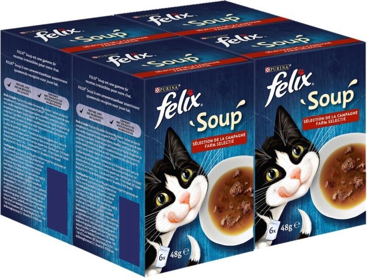  Felix Soup Vlees Selectie - Katten Natvoer - 24 X 48g