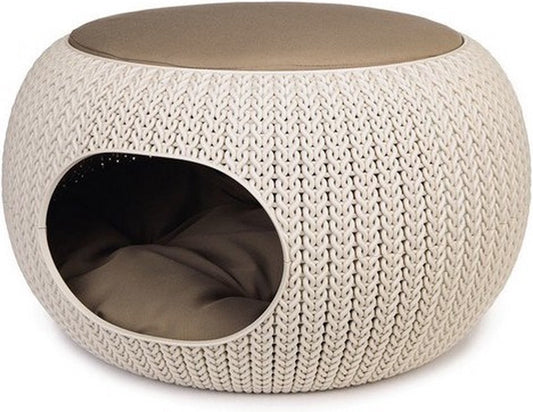  Curver Cozy Pet Home - Kattenmand - Crème - Ø 55 Cm