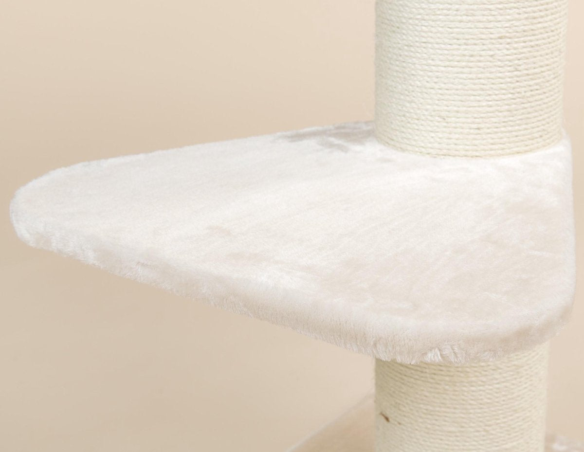  Krabpaal Voor Grote Katten Maine Coon Lounge Krabpaal - Beige - 60 X 60 X 120 Cm