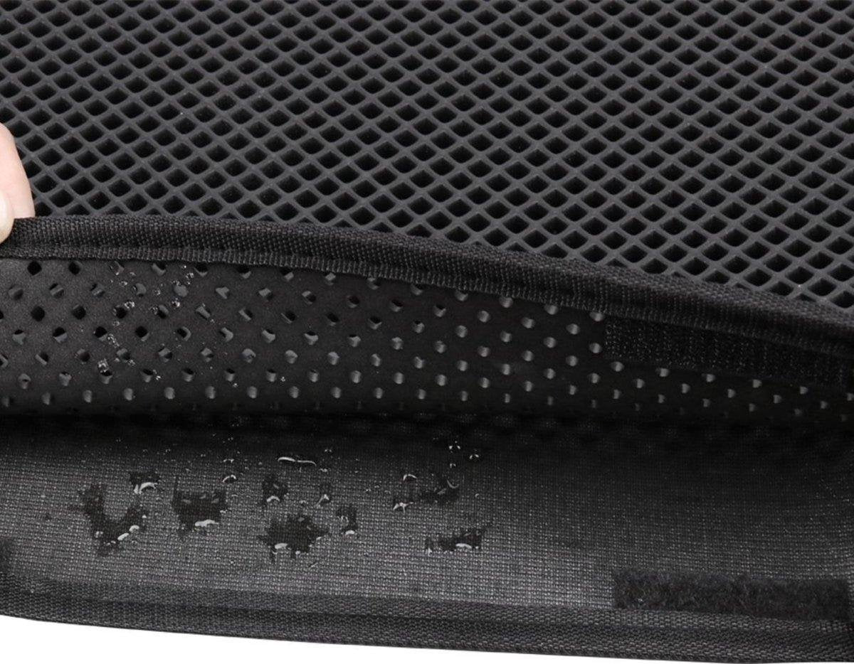  SIMU Lifestyle - Kattenbakmat - Grit Opvanger - Dubbele Laag - Waterdicht - Zwart - 50x40 Cm