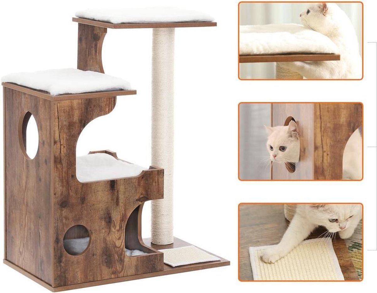  Luxe Krabpaal - Hout - Bruin - 88cm