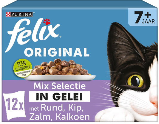 Felix Original Mix Senior 7+ In Gelei - Katten Natvoer - 4x12x85 Gr