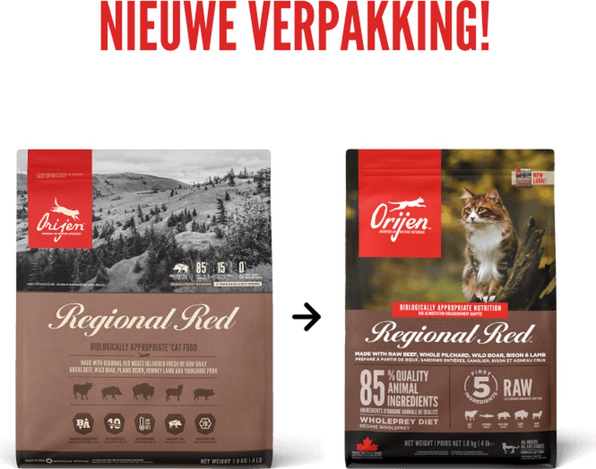  Orijen Regional Red Cat - Kattenvoer - 5.4 Kg