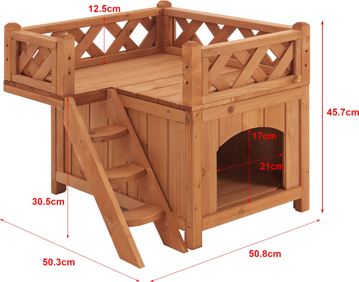  Kattenhuis Pürstein 45,7x50,8x50,3 Cm Houtkleurig