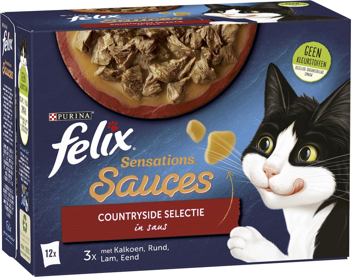  Felix Sensations Sauces Countryside Selectie In Saus - Katten Natvoer - 48 X 85g