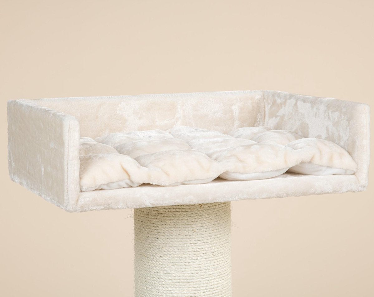  Krabpaal Voor Grote Katten Maine Coon Lounge Krabpaal - Beige - 60 X 60 X 120 Cm