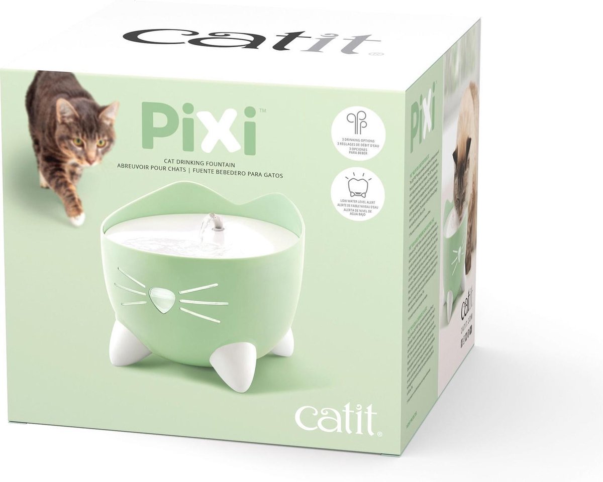  Catit Pixi Fountain - Kattendrinkbak - 20x20x16 Cm Groen