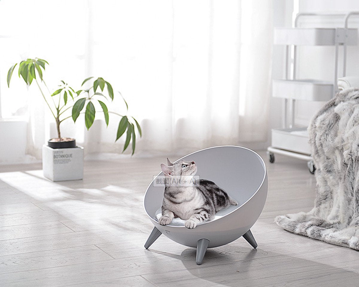  Cats&amp;Co Hemisferische Designer Kattenstoel Kunststof Wit