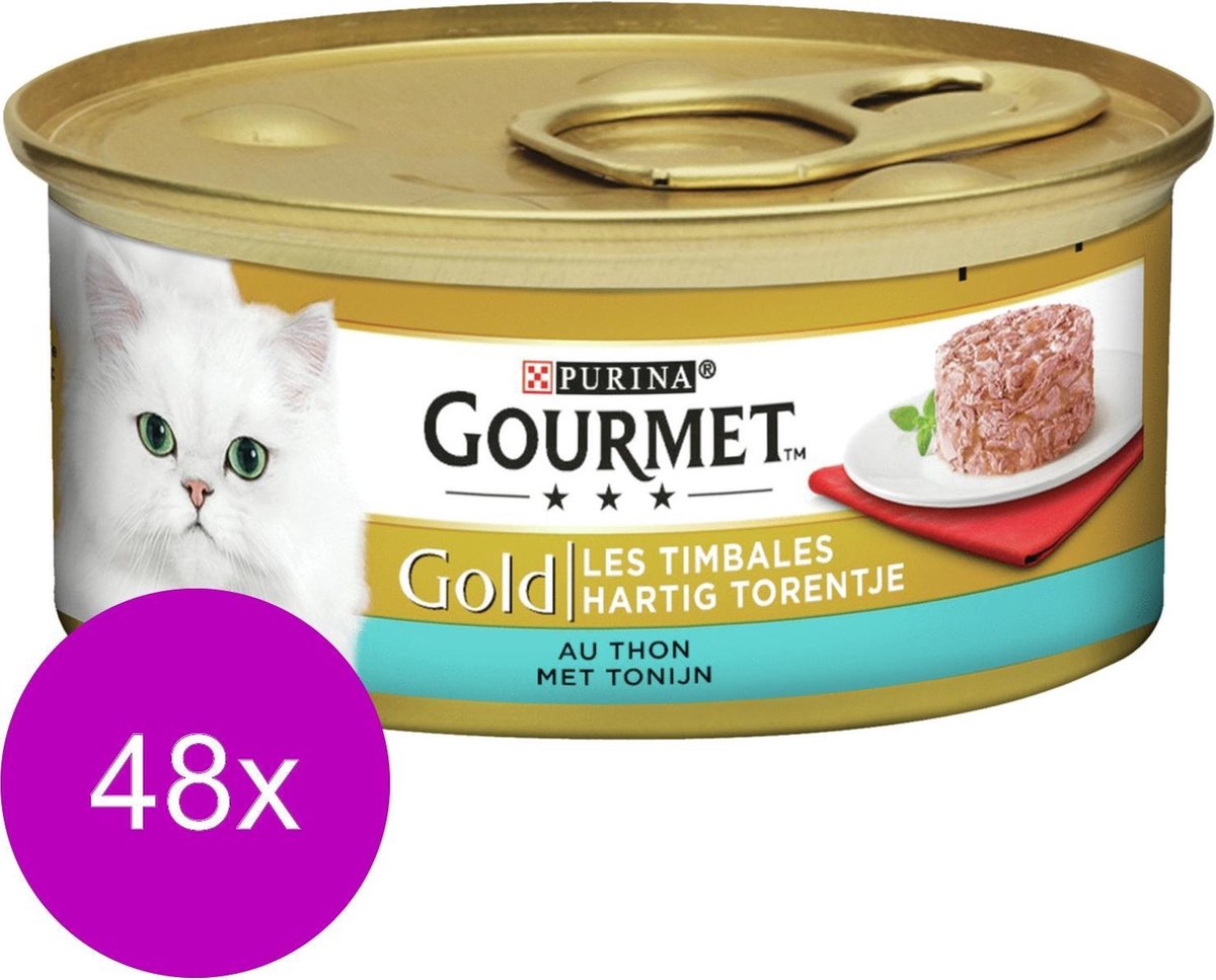  Gourmet Gold Hartig Torentje 85 G - Kattenvoer - 48 X