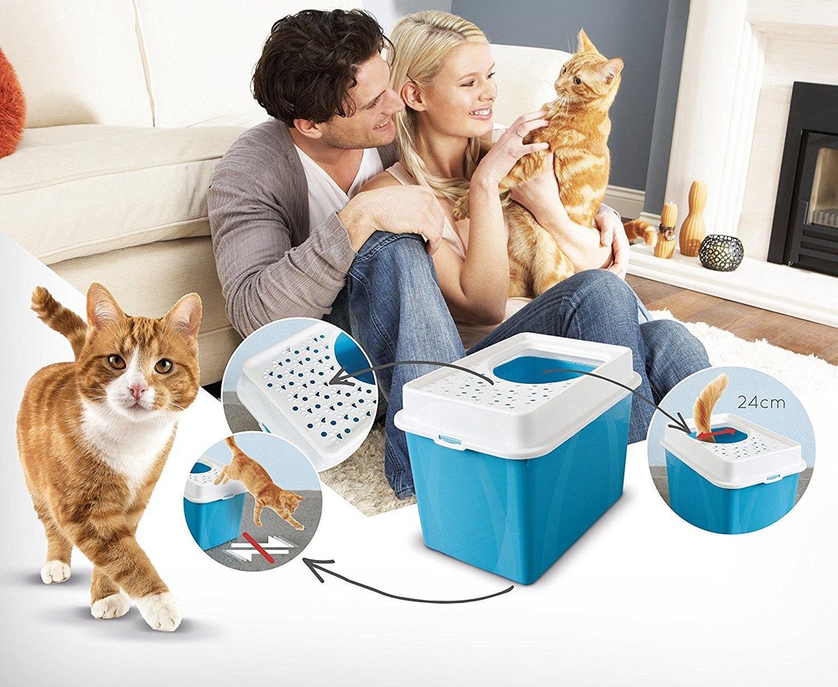 Merkloos ROTHO Hop In Kattenbak Berty 50 L - Cappuccino
